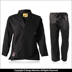 Single Weave Black BJJ Gi